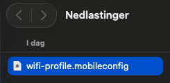 wifi-profile.mobileconfig i nedlastingsmappen