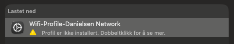 Nedlastningslinje: Wifi-Profile-Danielsen Network